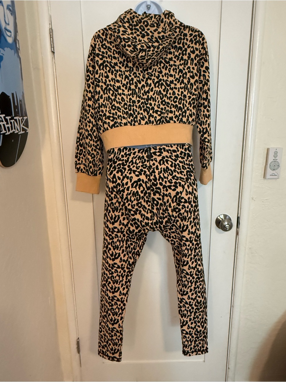 Adam Selman Sport Fierce Matching set. Leopard Print Halter top and leggings - Picture 3 of 7